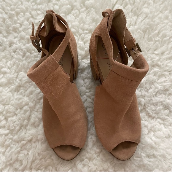 Sole Society Tan Peep Toe Cut Out Booties - Picture 5 of 9